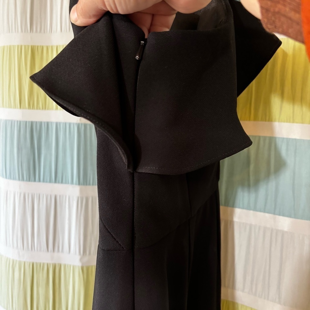 Monique Lhuillier One-Shoulder Jumpsuit Black Sz 0P - Picture 4 of 9